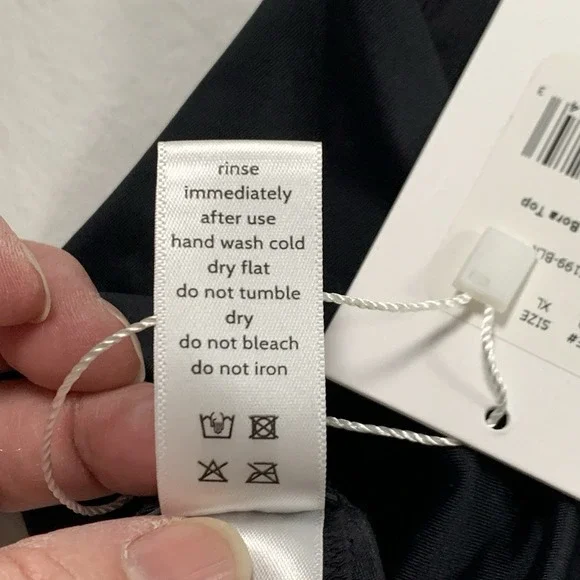 Andie Swim The Bora Bora Women's Black Bikini Halter Top Size XL Adjustable NWT‎ - Picture 10 of 12